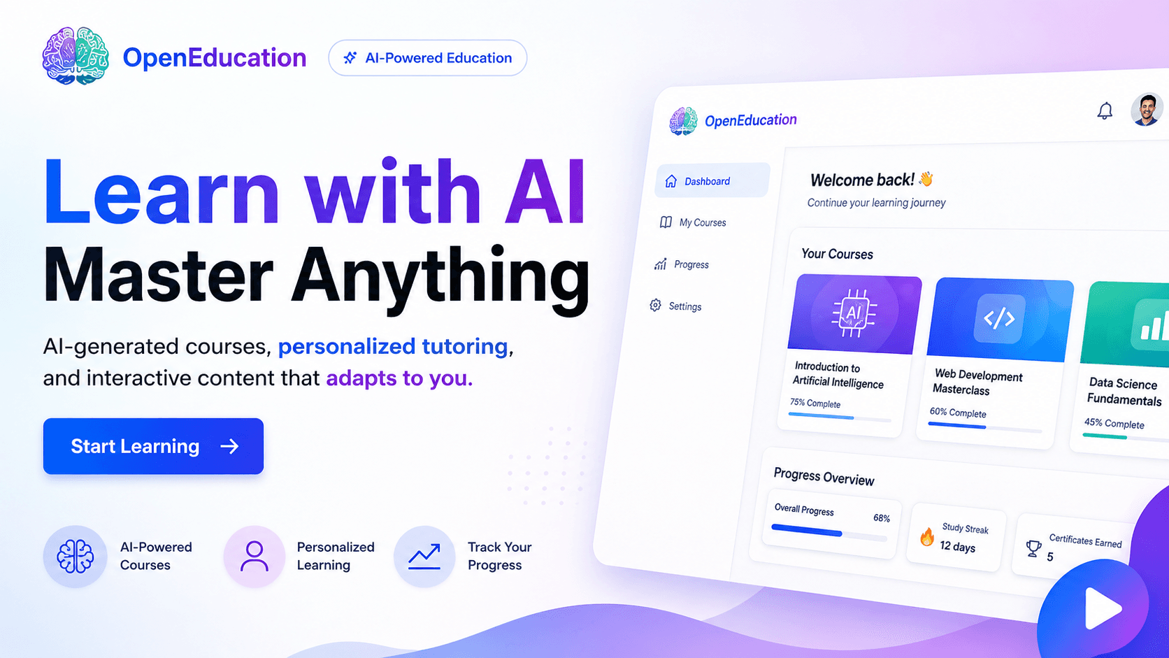 Cover image for Open Education : AI-Powered Course Generation Platform